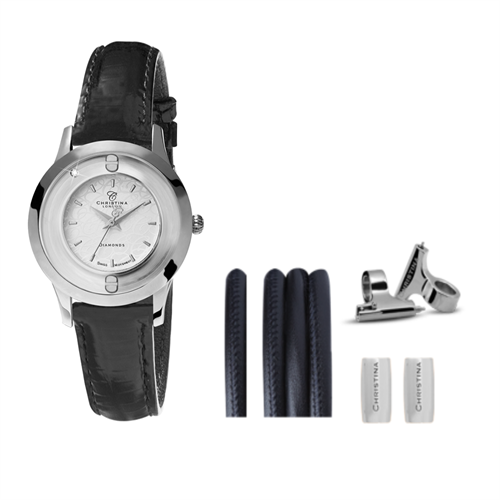 Collect ur + Watch Cord Set 32 mm- sølvfarvet Kampange